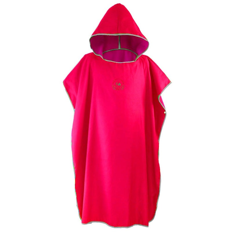 Hiturbo Microfiber Surf Poncho, Wetsuit Changing Bath Robe, Quick Dry Pool Swim Beach Towel with Hood (Rubin Red) - Image 4
